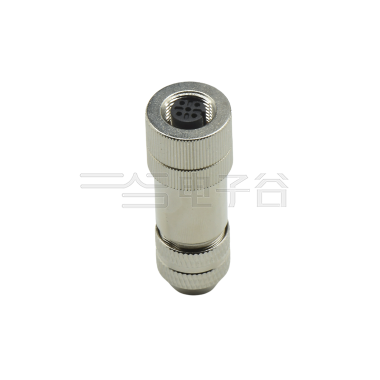 M12组装式金属款屏蔽系列 母直头 5芯 D编码 螺钉压接 线径PG9
